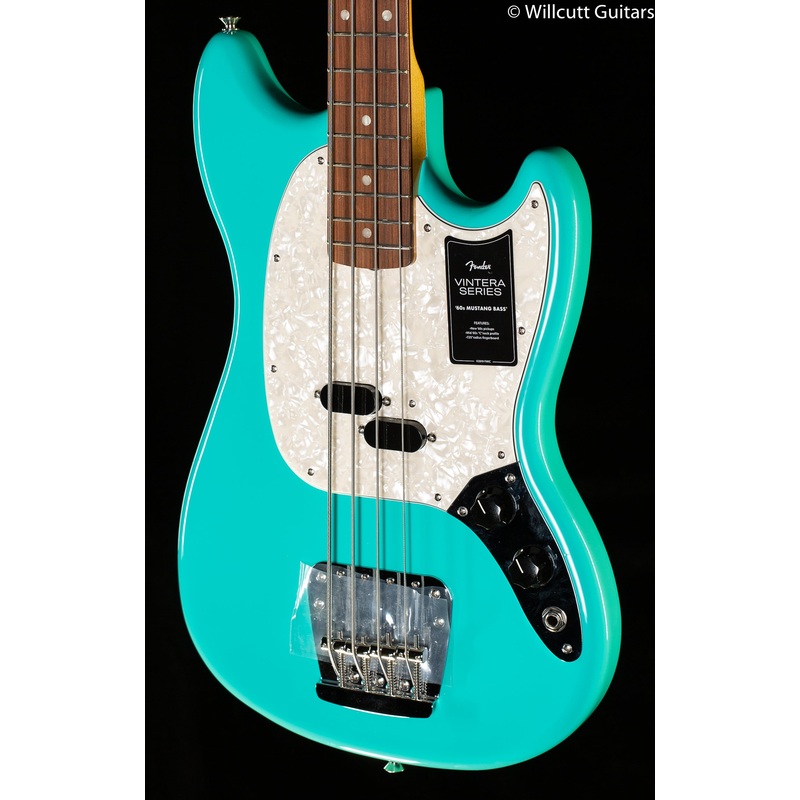 Fender Vintera '60s Mustang Bass Pau Ferro Fingerboard Sea Foam Green (300) Bass Guitar - ULT975560812629
