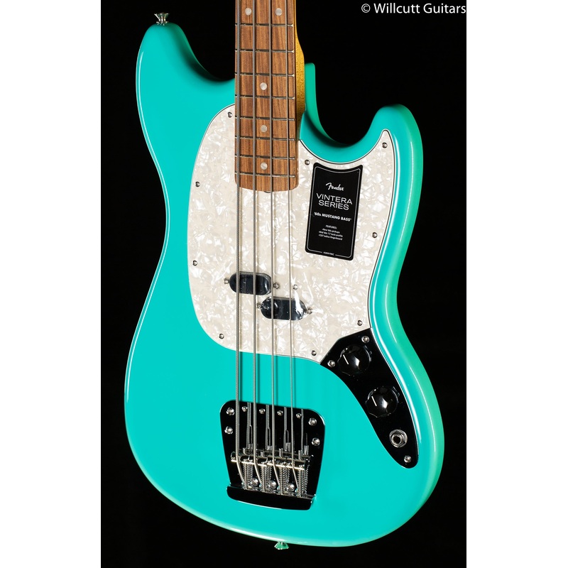 Fender Vintera '60s Mustang Bass Pau Ferro Fingerboard Sea Foam Green (416) Bass Guitar - ULT975560812628