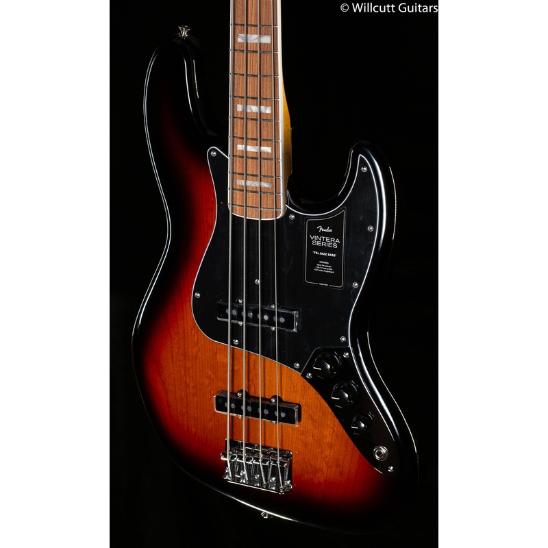Fender Vintera '70s Jazz Bass Pau Ferro Fingerboard 3-Color Sunburst (402) Bass Guitar - ULT975560812572