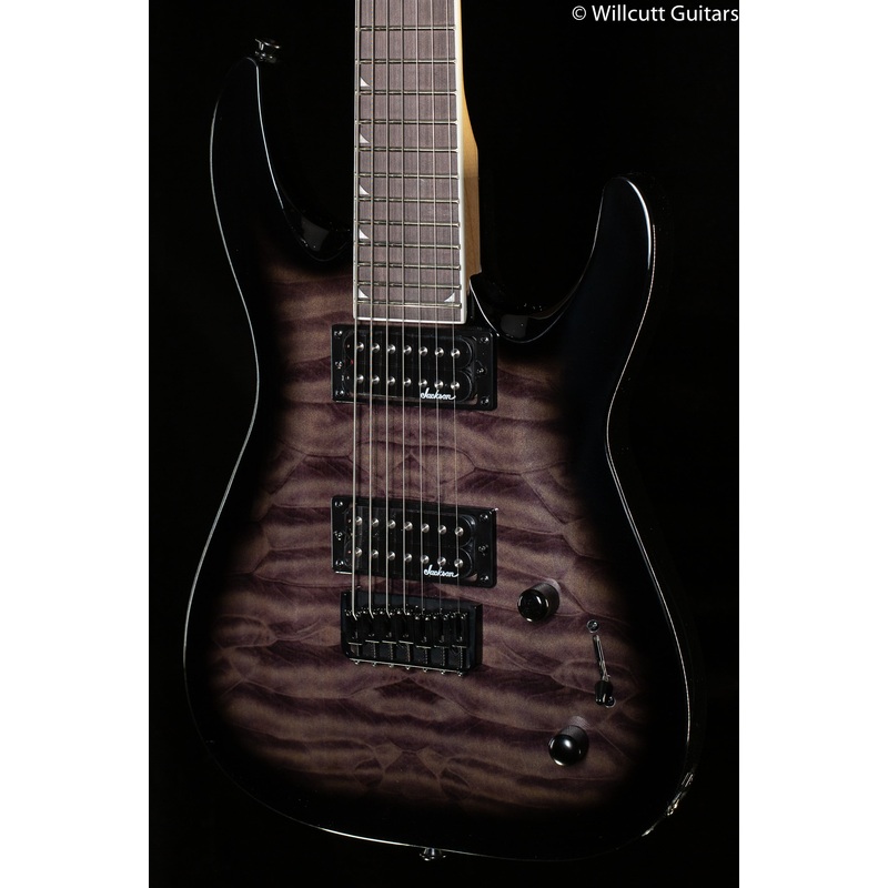 Jackson JS Series Dinky Arch Top JS22Q-7 DKA HT Amaranth Fingerboard Transparent Black Burst (819) - ULT975560812560