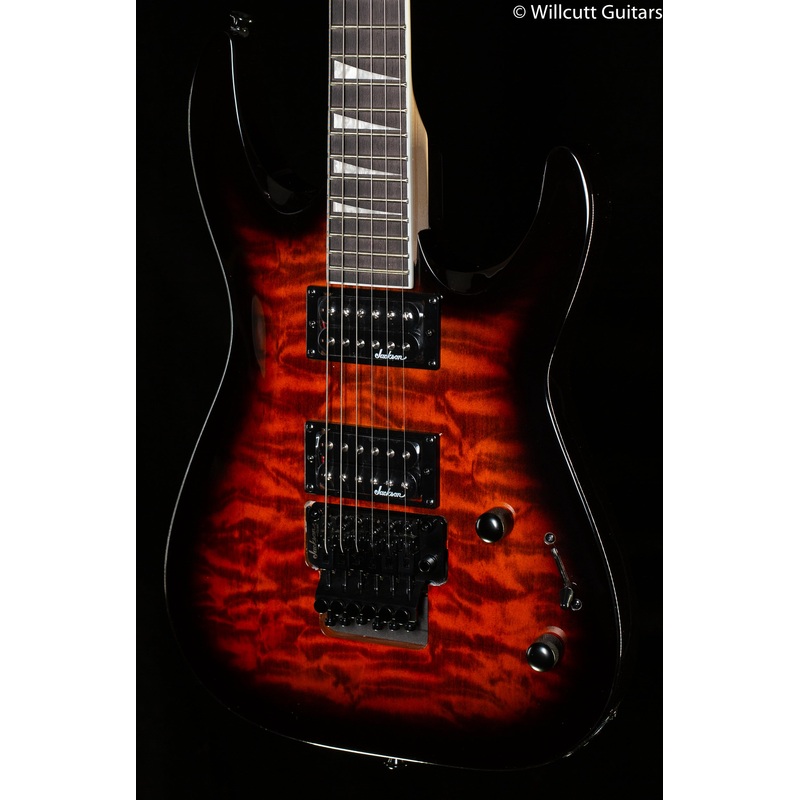 Jackson JS Series Dinky Arch Top JS32Q DKA Amaranth Fingerboard Dark Sunburst (088) - ULT975560812551