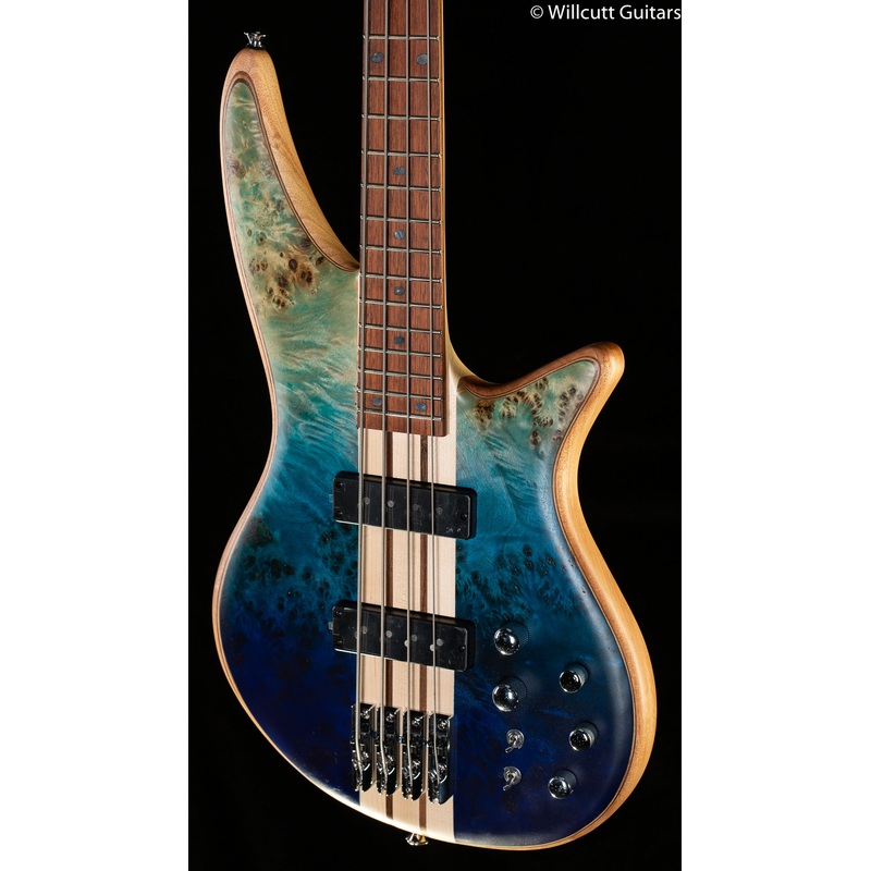 Jackson Pro Series Spectra Bass SBP IV Caramelized Jatoba Fingerboard Caribbean Blue Bass Guitar (188) - ULT975560812660