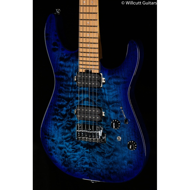 Charvel Pro-Mod DK24 HH 2PT CM QM Caramelized Maple Fingerboard Chlorine Burst (115) - ULT975560812281