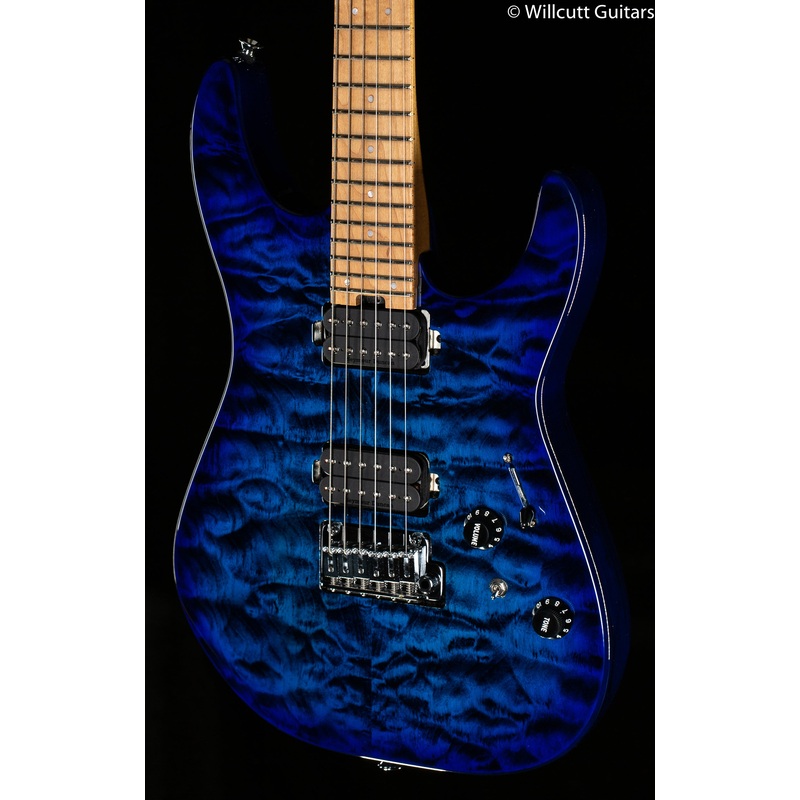 Charvel Pro-Mod DK24 HH 2PT CM QM, Caramelized Maple Fingerboard, Chlorine Burst (177) - ULT975560812250
