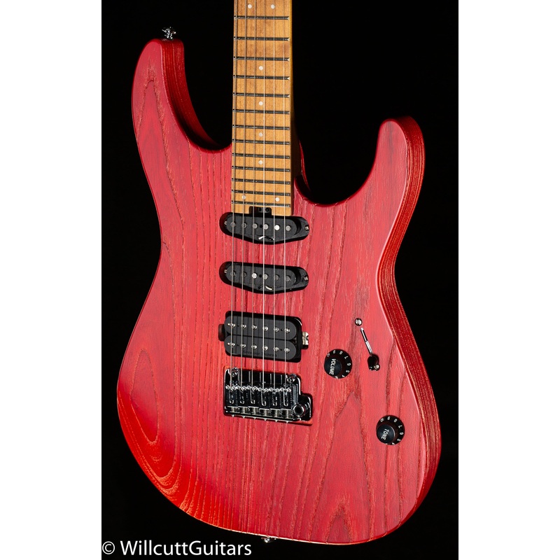 Charvel Pro-Mod DK24 HSS 2PT CM Ash, Caramelized Maple Fingerboard, Red Ash (012) - ULT975560812190