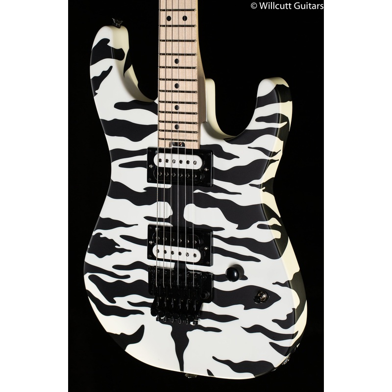 Charvel Satchel Signature Pro-Mod DK22 HH FR M, Maple Fingerboard, Satin White Bengal (999) - ULT975560812076