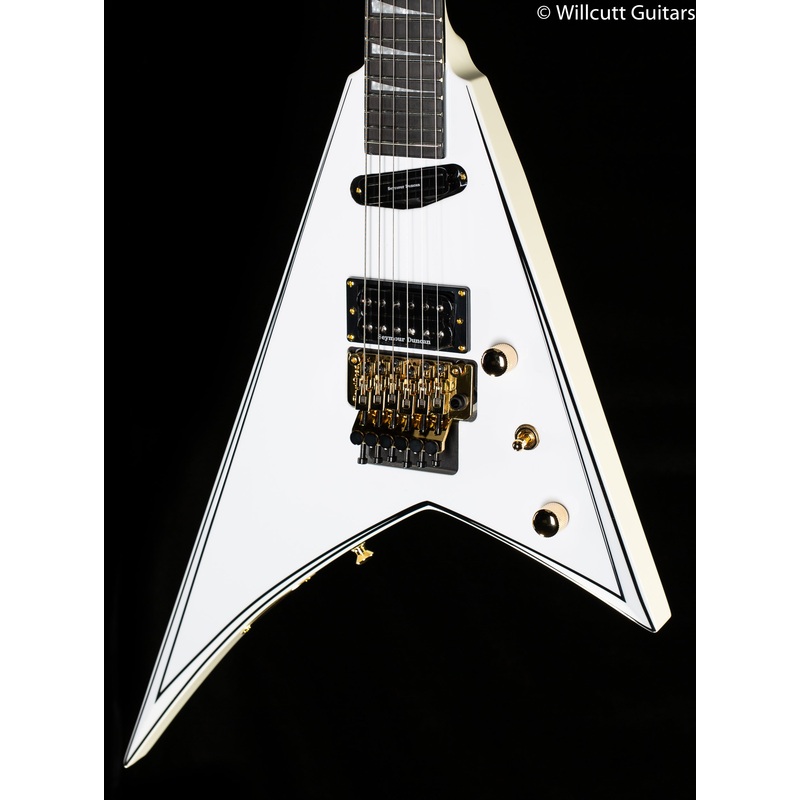 Jackson Concept Series Rhoads RR24 HS Ebony Fingerboard White with Black Pinstripes (581) - ULT975560812372