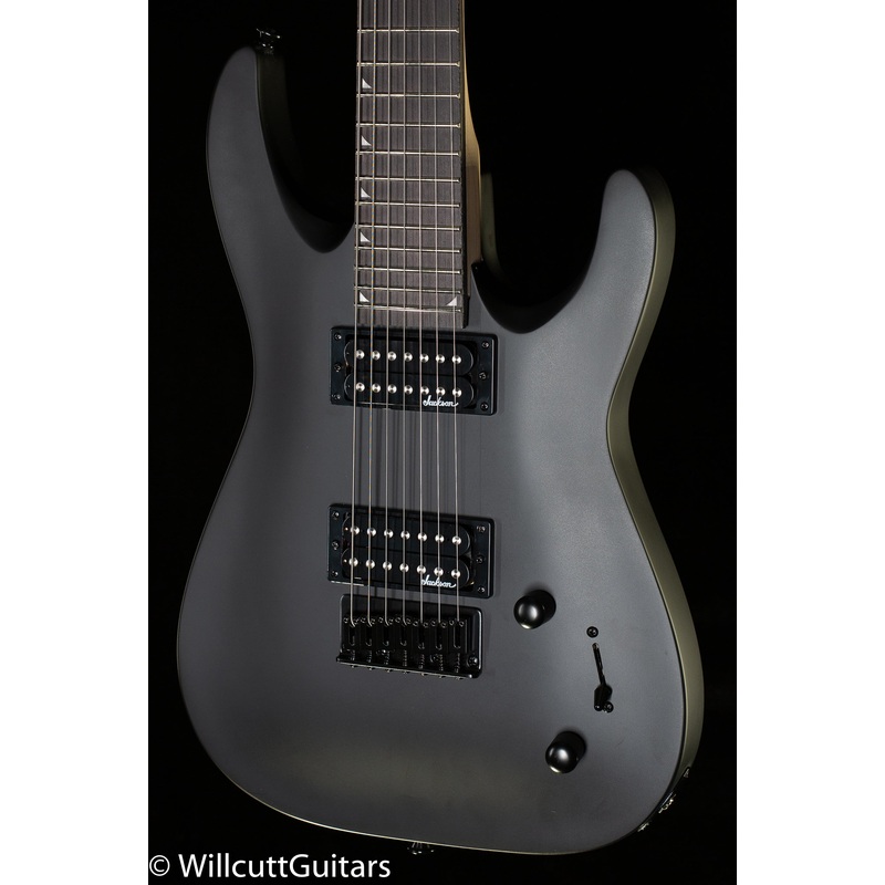 Jackson JS Series Dinky Arch Top JS22-7 DKA HT Amaranth Fingerboard Satin Black (263) - ULT975560812187