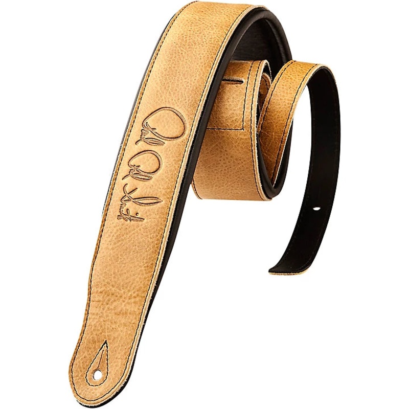 PRS Padded Leather Strap, Sandstone/Black - ULT975560812135