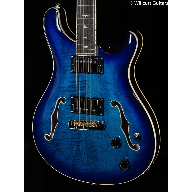 2022 PRS SE Hollowbody II, Maple top and back Faded Blue Burst (159) - ULT975560811924