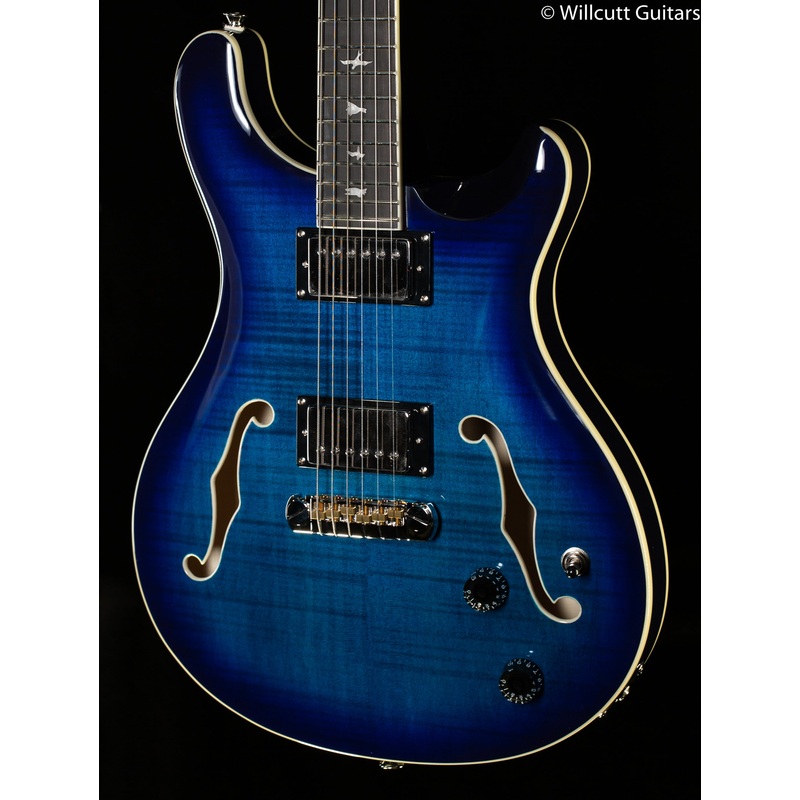 2022 PRS SE Hollowbody II, Maple top and back Faded Blue Burst (901) - ULT975560811926