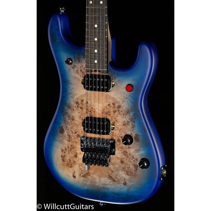 EVH 5150 Series Deluxe Poplar Burl Ebony Fingerboard Aqua Burst (357) - ULT975560811458