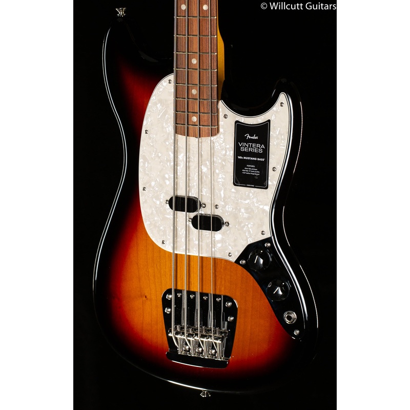 Fender Vintera '60s Mustang Bass Pau Ferro Fingerboard 3-Color Sunburst (444) - ULT975560811707