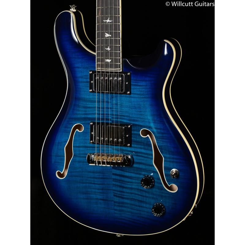 PRS SE Hollowbody II, Maple top and back Faded Blue Burst (144) - ULT975560811928
