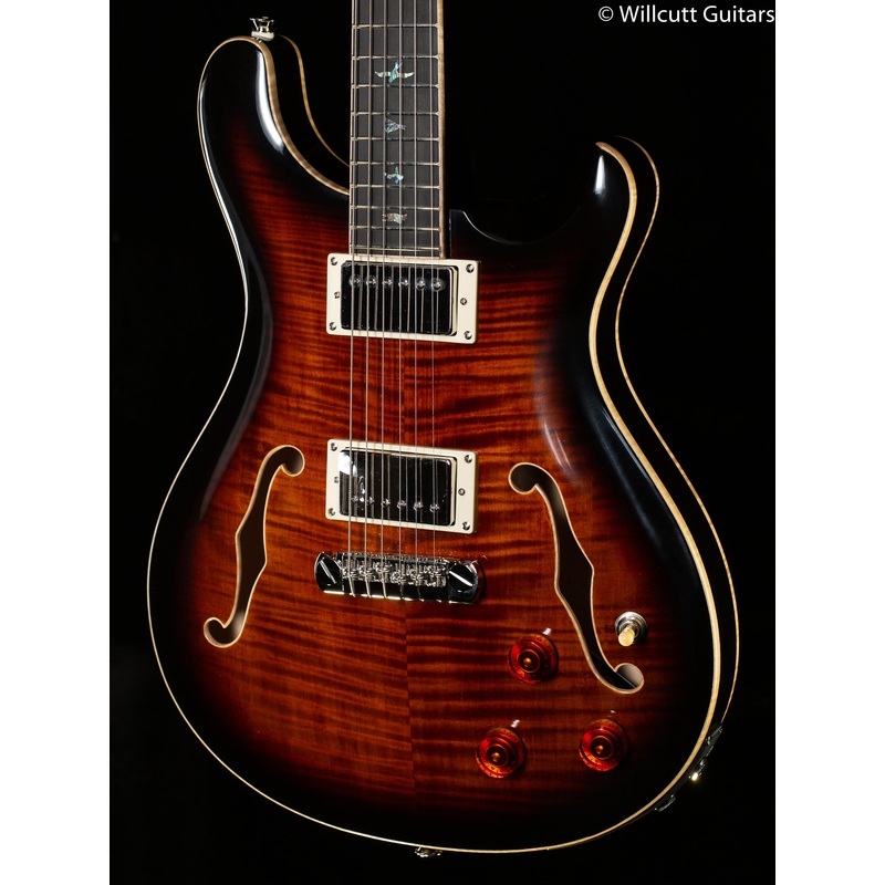 PRS SE Hollowbody II Piezo Maple Top/Back Black Gold (655) - ULT975560811925