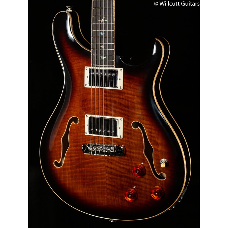 PRS SE Hollowbody II Piezo Maple Top/Back Black Gold (752) - ULT975560811923