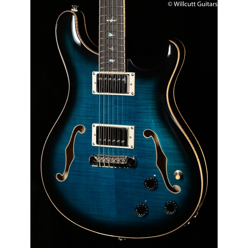 PRS SE Hollowbody II Piezo, Maple top Peacock Blue Smokeburst (194) - ULT975560811731