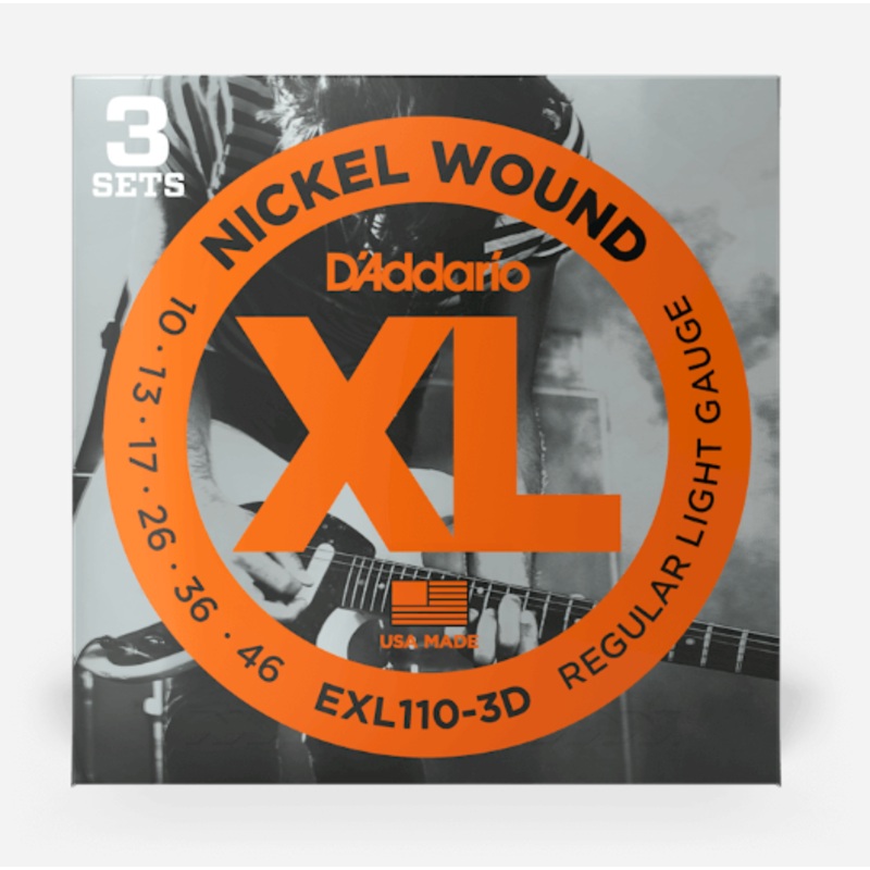 D'Addario EXL110 Nickel Regular Light 10-46 3-Sets - ULT975560810835