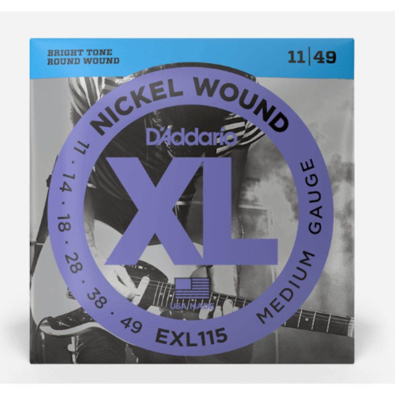 D'Addario EXL115 Nickel Medium/Blues-Jazz Rock, 11-49 - ULT975560810834