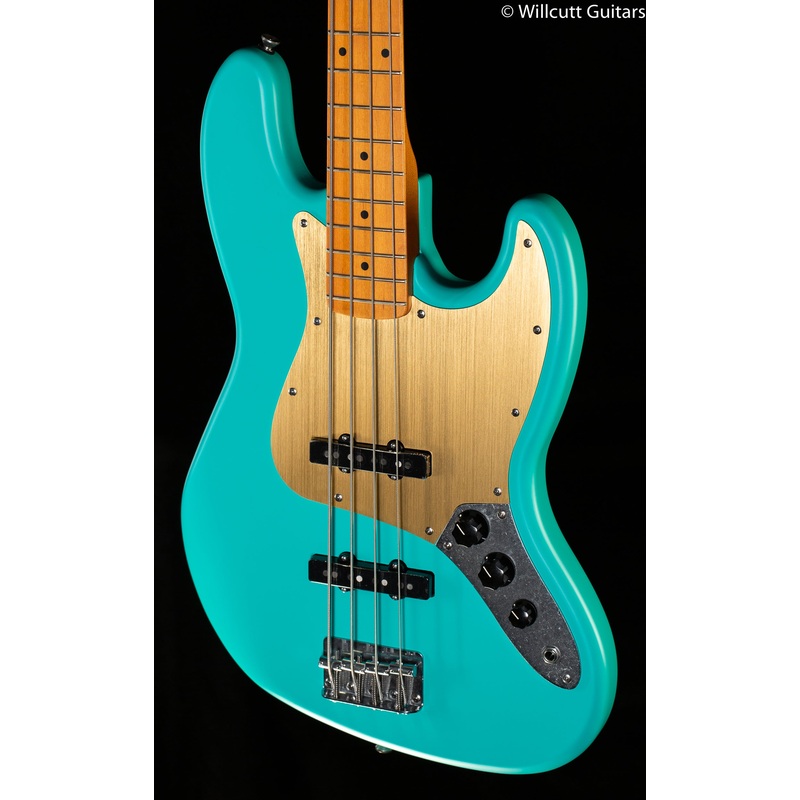 Squier 40th Anniversary Jazz Bass Vintage Edition Maple Fingerboard Satin Sea Foam Green (996) - ULT975560811114