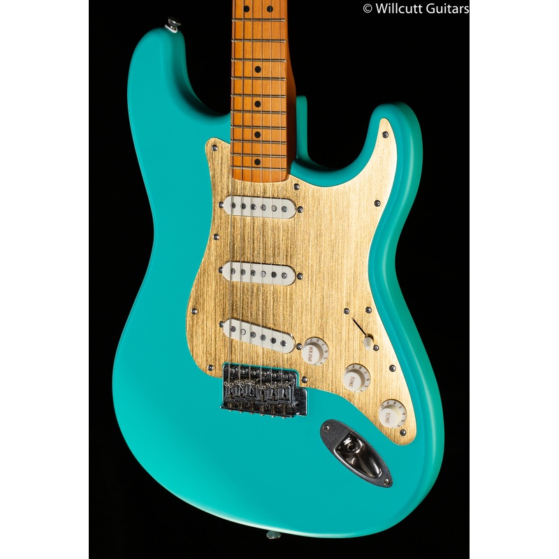 Squier 40th Anniversary Stratocaster Vintage Edition Maple Fingerboard Satin Sea Foam Green (435) - ULT975560811125