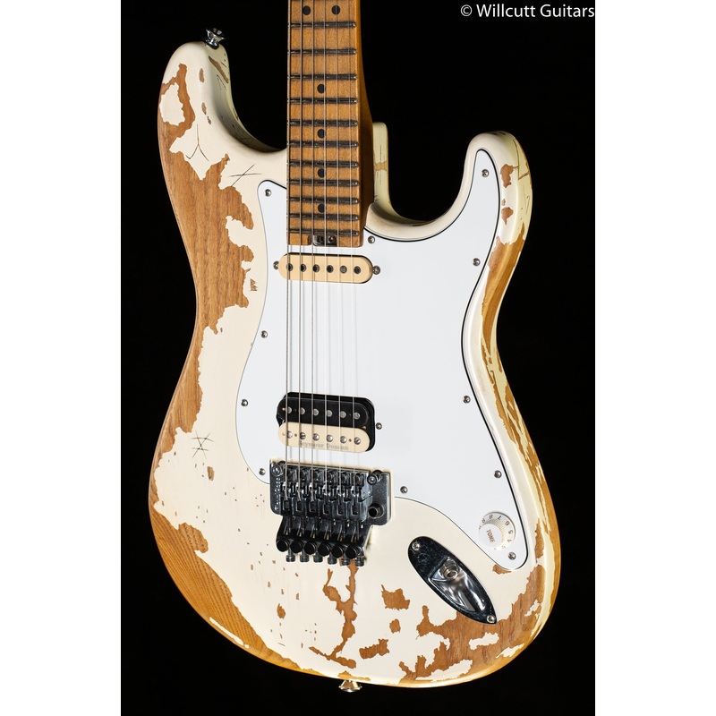 Charvel Henrik Danhage Limited Edition Signature Pro-Mod So-Cal Style 1 HS FR M, Maple Fingerboard, White Relic (603) - ULT975560810342