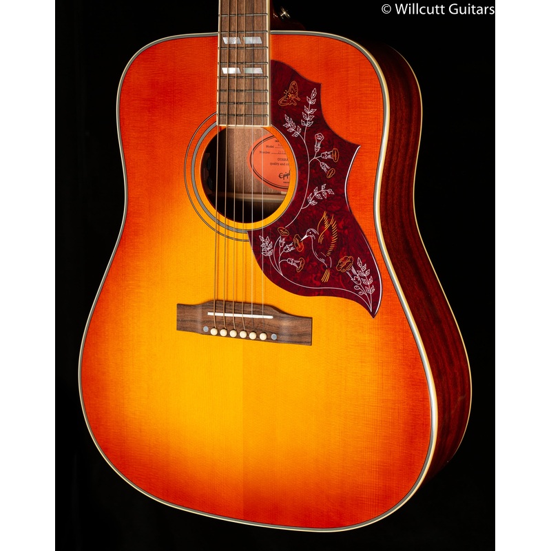 Epiphone Hummingbird All Solid Wood Fishman Sonitone Aged Cherry Sunburst Gloss (343) - ULT975560810350