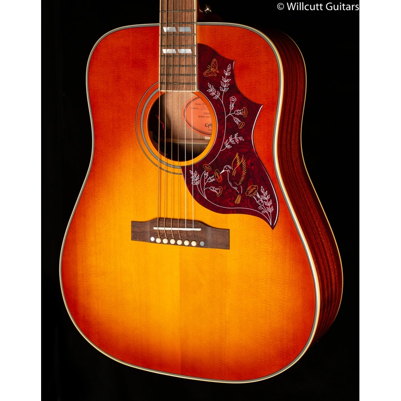 Epiphone Hummingbird All Solid Wood Fishman Sonitone Aged Cherry Sunburst Gloss (437) - ULT975560810349