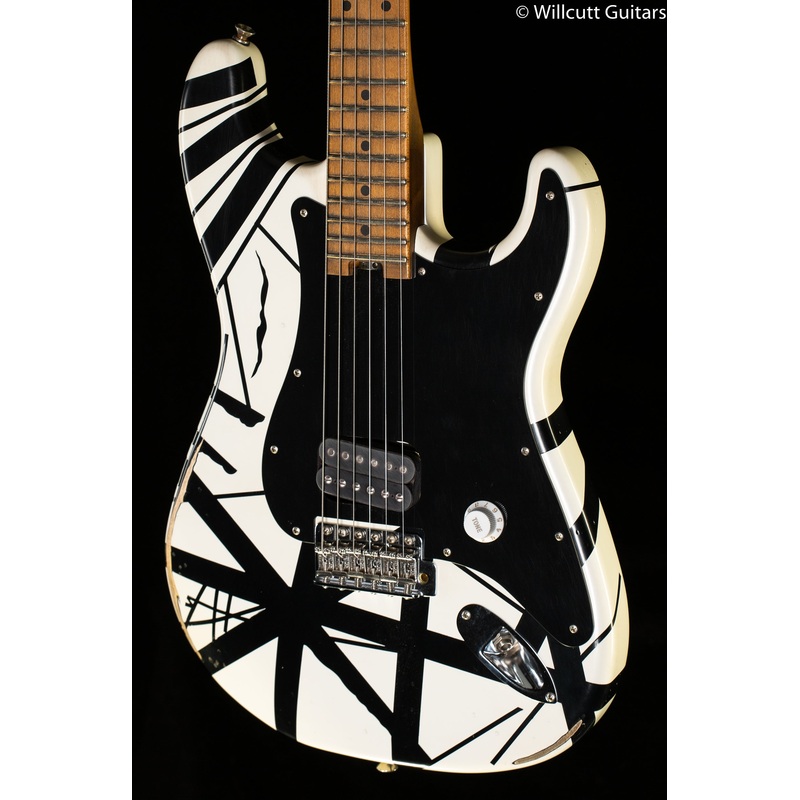 EVH Striped Series '78 Eruption White with Black Stripes Relic (719) - ULT975560810619
