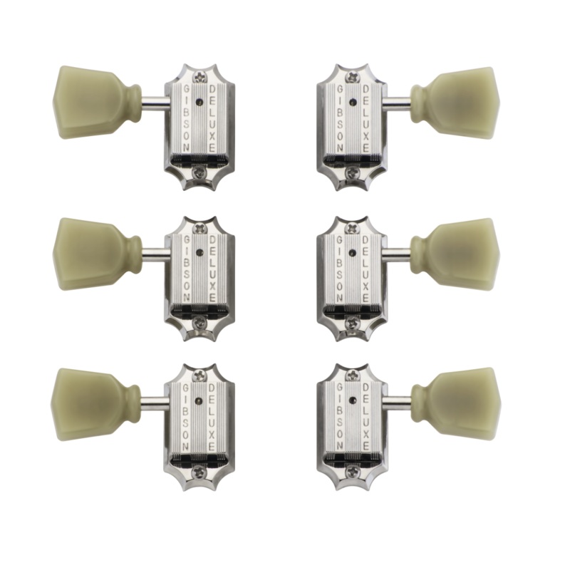 Gibson Deluxe Green Key Tuner Set (Vintage Nickel) - ULT975560810446