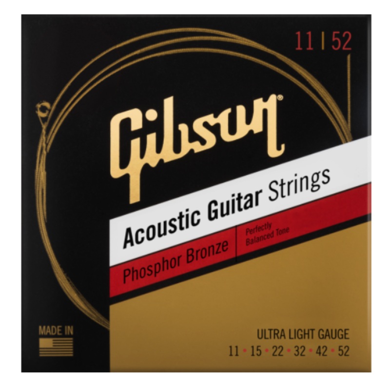 Gibson Phosphor Bronze Acoustic Guitar Strings - ULT975560810530