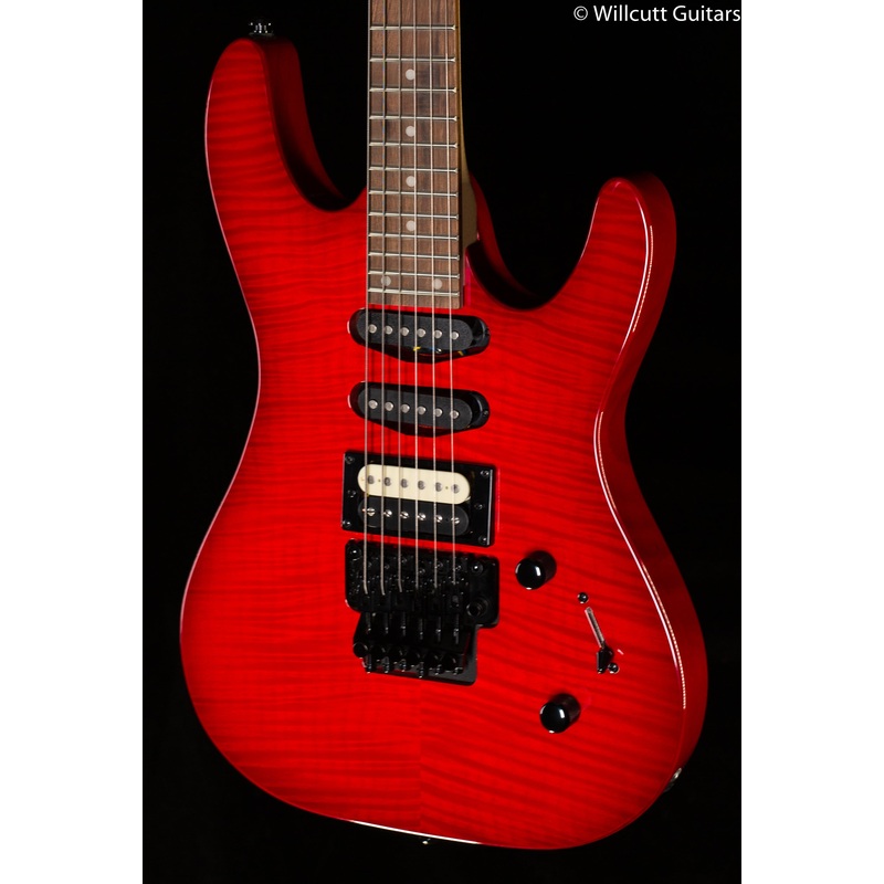Kramer Striker Figured HSS Transparent Red w/Floyd Rose Special (206) - ULT975560810451