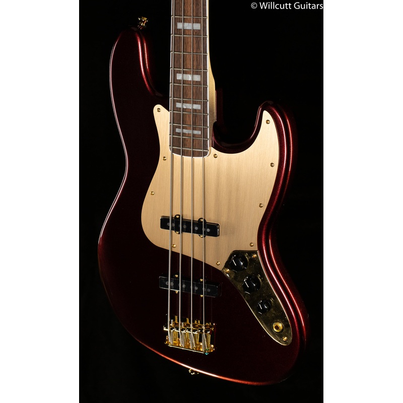 Squier 40th Anniversary Jazz Bass Gold Edition Ruby Red Metallic (984) - ULT975560810762