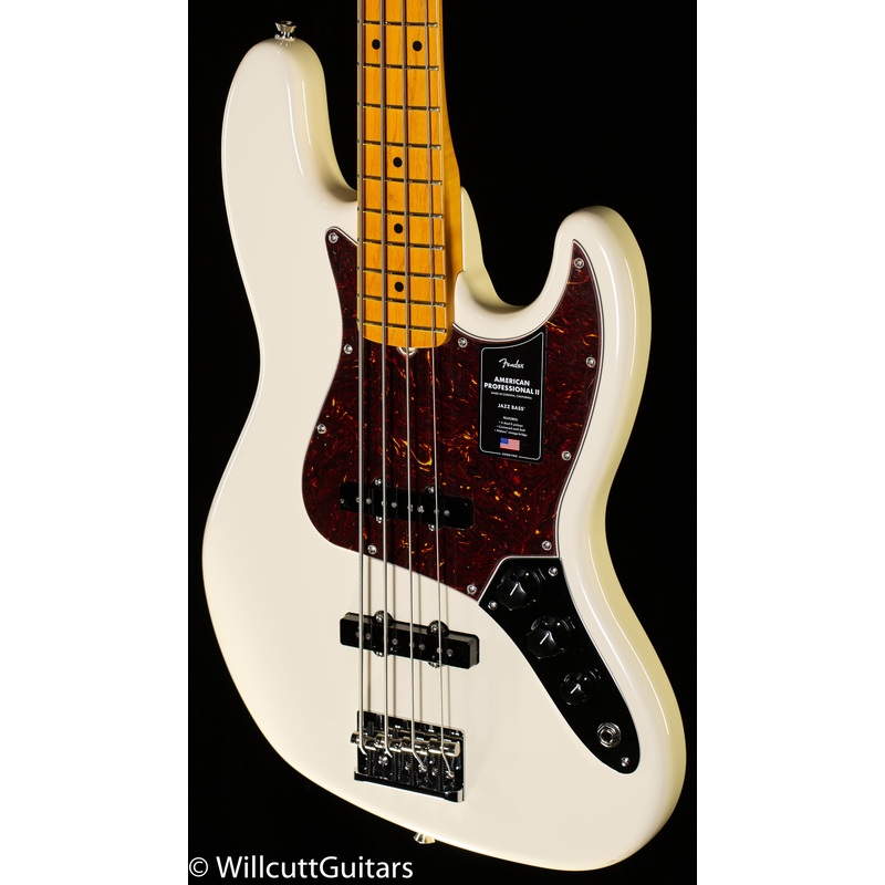 Fender American Professional II Jazz Bass, Maple Fingerboard, Olympic White (255) - ULT975560809928
