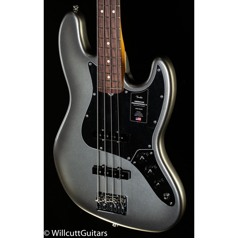 Fender American Professional II Jazz Bass Rosewood Fingerboard Mercury (476) - ULT975560809824