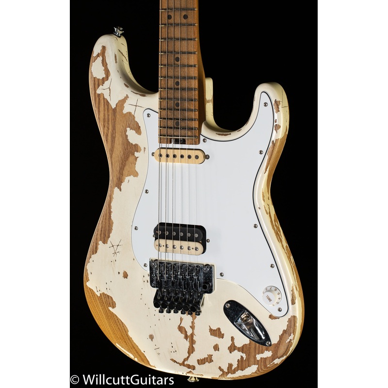 Charvel Henrik Danhage Limited Edition Signature Pro-Mod So-Cal Style 1 HS FR M, Maple Fingerboard, White Relic (742) - ULT975560809569