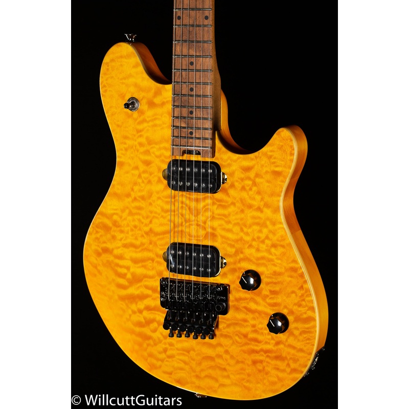 EVH Wolfgang WG Standard QM, Baked Maple Fingerboard, Transparent Amber - ULT975560809574
