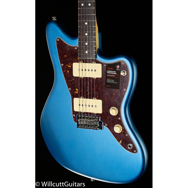 Fender American Performer Jazzmaster Rosewood Fingerboard Satin Lake Placid Blue (388) - ULT975560809581