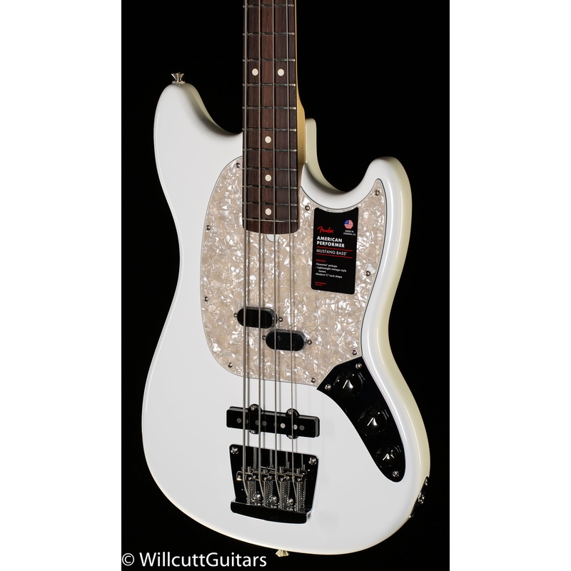 Fender American Performer Mustang Bass Rosewood Fingerboard Arctic White (231) - ULT975560809390