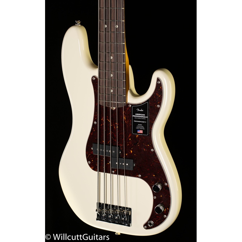 Fender American Professional II Precision Bass V Fingerboard Olympic White (048) - ULT975560809195