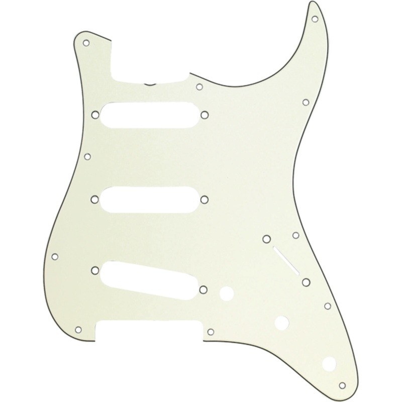 Fender Pickguard, Stratocaster, S/S/S, 11-Hole Vintage Mount (with Truss Rod Notch), Mint Green, 3-Ply - ULT975560809312