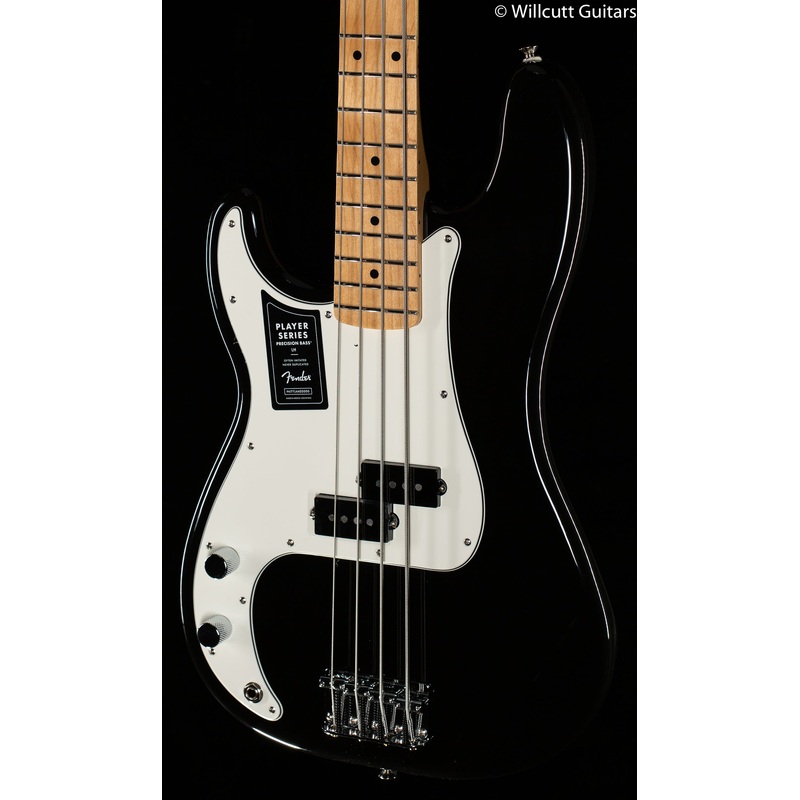 Fender Player Precision Bass Black Maple Lefty Bass Guitar - ULT975560809398