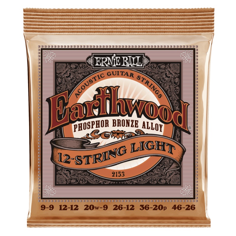 Ernie Ball Light Earthwood Phosphor Bronze 12-String Set - ULT975560808954