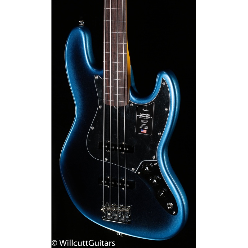 Fender American Professional II Jazz Bass Fretless Rosewood Fingerboard Dark Night (461) - ULT975560809006