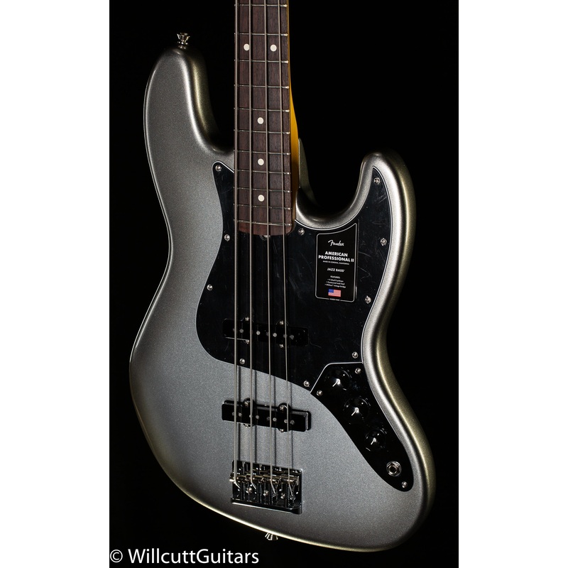 Fender American Professional II Jazz Bass Rosewood Fingerboard Mercury (037) - ULT975560809076