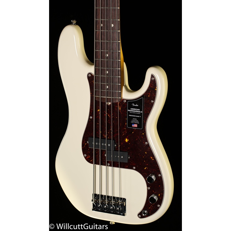 Fender American Professional II Precision Bass V Fingerboard Olympic White (781) - ULT975560808964