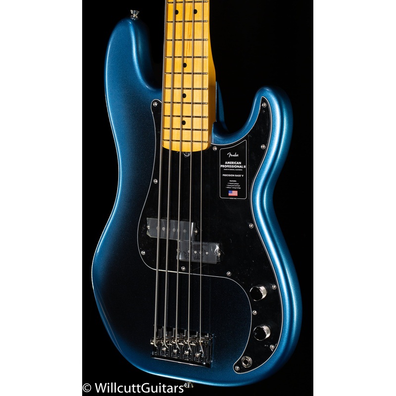 Fender American Professional II Precision Bass V Maple Fingerboard Dark Night (477) - ULT975560808848