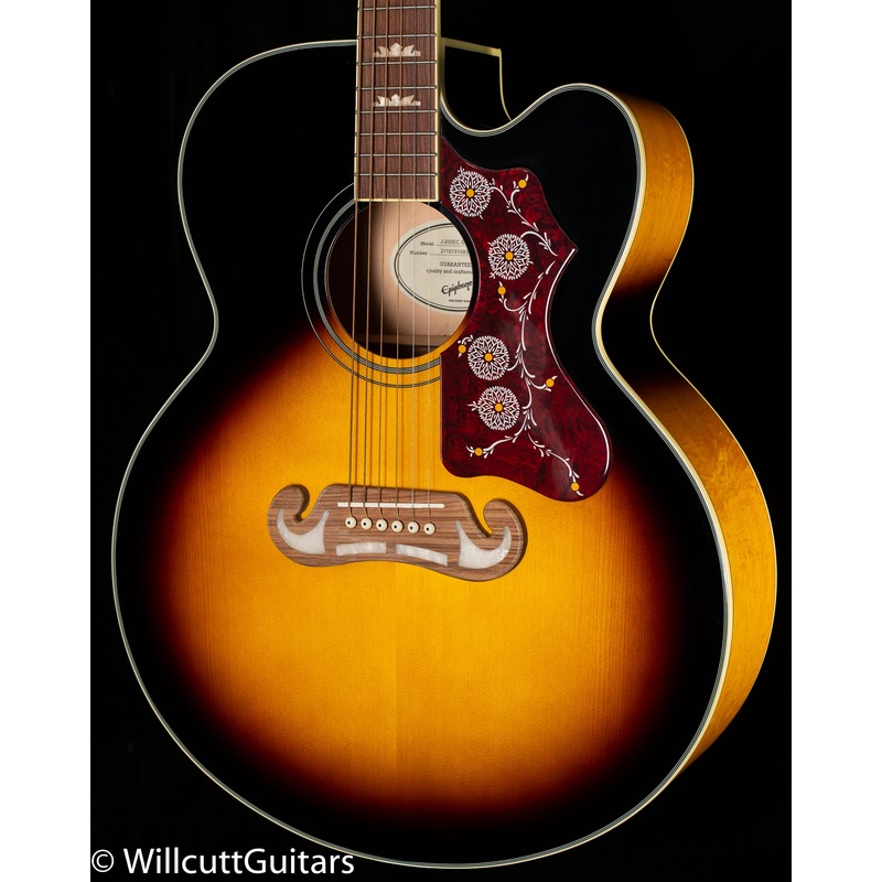 Epiphone J-200EC Studio - Solid Top Fishman Presys Vintage Sunburst (930) - ULT975560808056