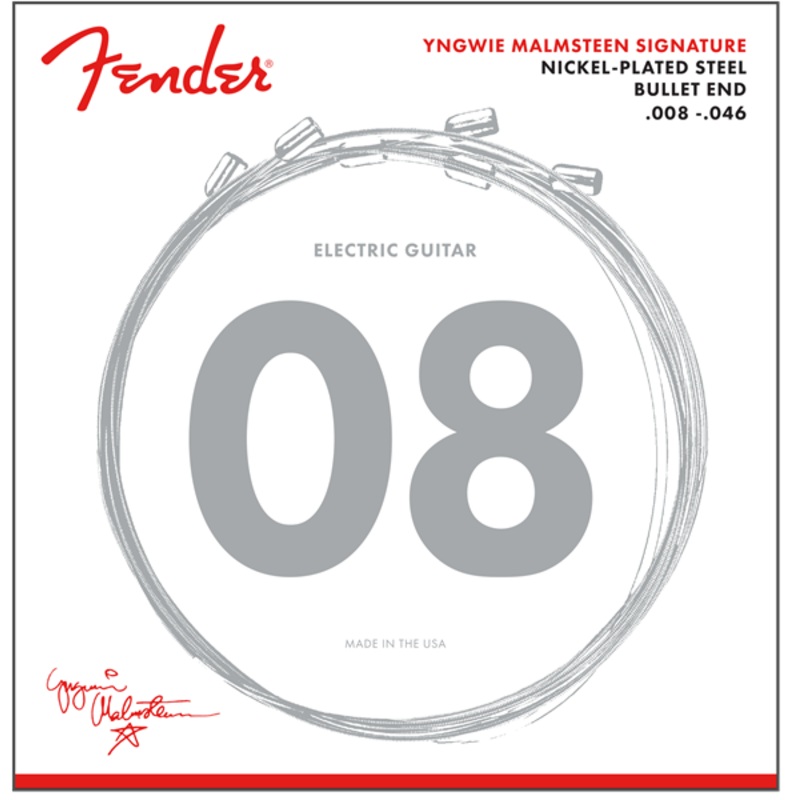 Fender Yngwie Malmsteen Signature Electric Guitar Strings, .008-.046 Gauges, Nickel-Plated Steel - ULT975560808470
