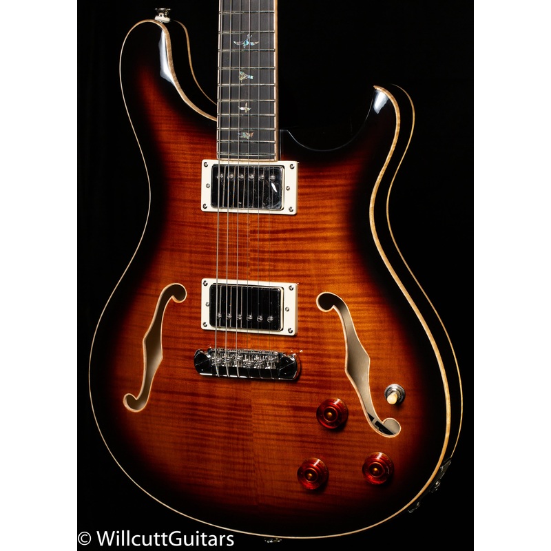 PRS SE Hollowbody II Piezo Maple Top/Back Black Gold (609) - ULT975560808157
